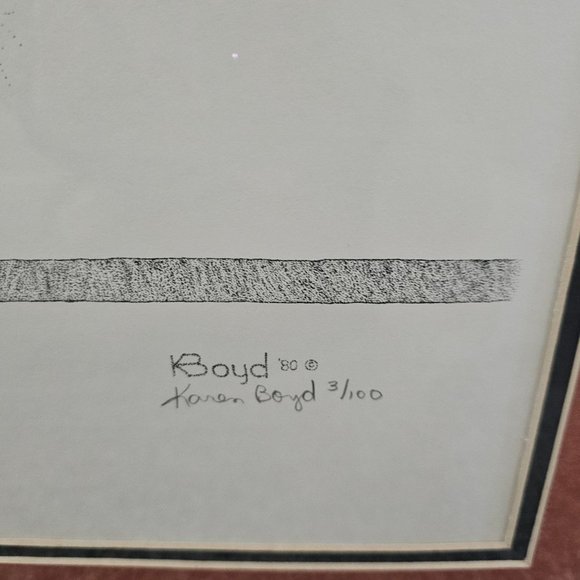 Karen Boyd Cow Calf Limited Edition Print Signed Numbered 3/100 - Picture 4 of 7